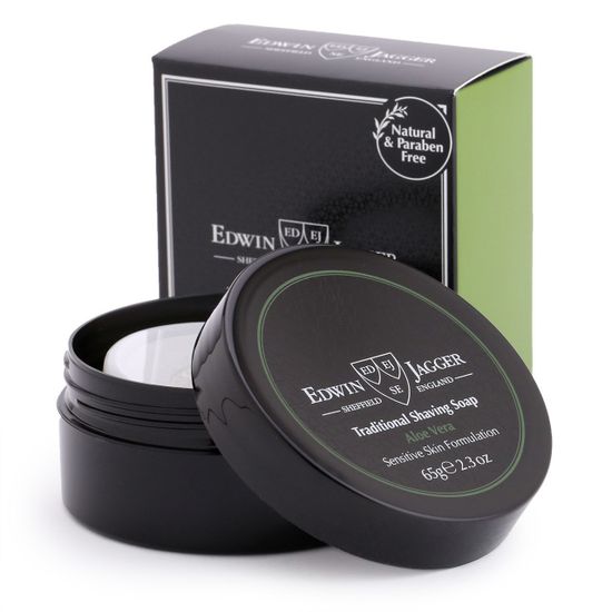 Мыло для бритья Edwin Jagger Aloe Vera (Travel Container) 65 гр
