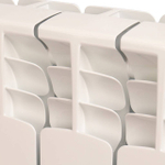 Радиатор биметаллический STOUT Space 500 - 9 секций (подключение боковое, цвет белый)