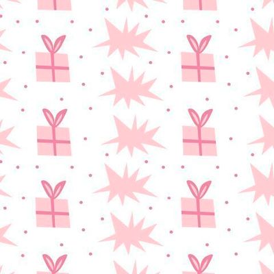 Бесшовный принт c подарками
