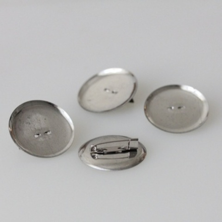 Набор основ для броши Круг 4 шт