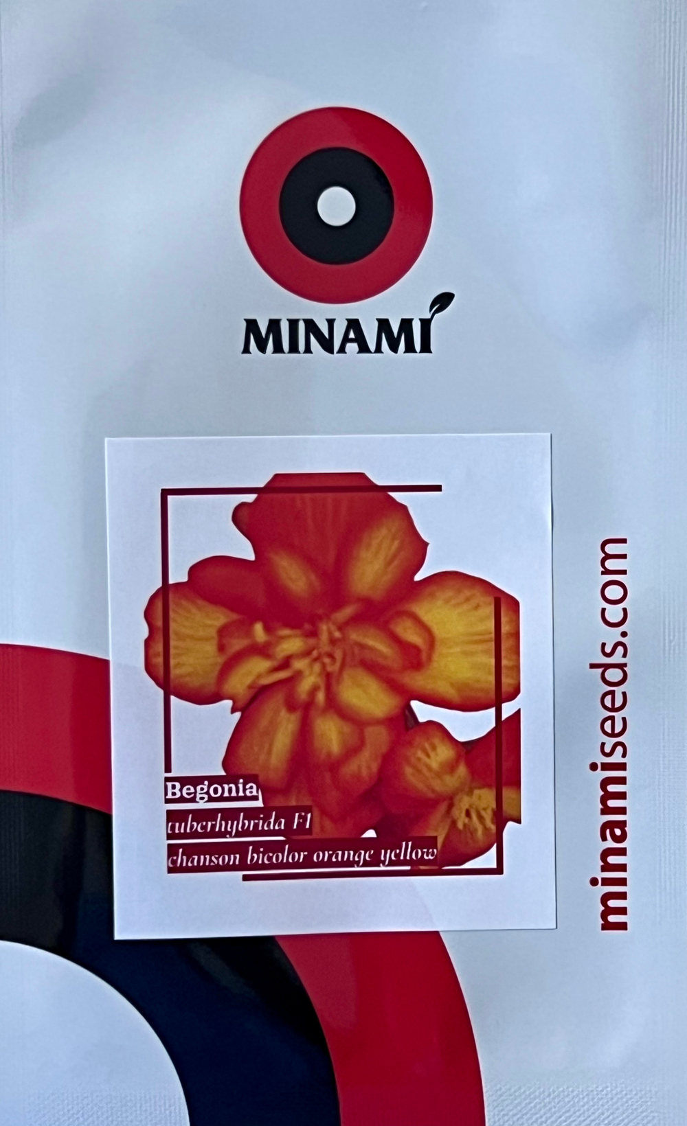 Бегония клубневая Шансон F1 оранжево-жёлтая 20шт.