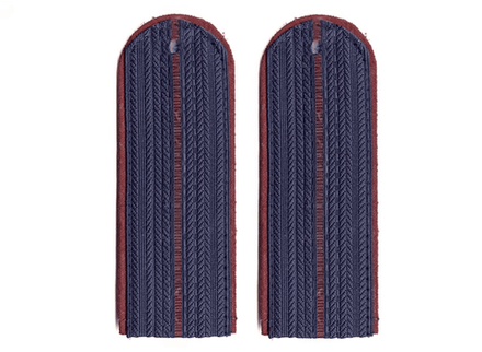 Погоны ФСИН серо-синие 1 краповый просвет пластик