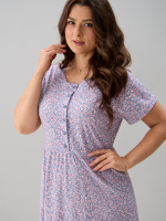 Платье П-032/серый-розовыемаргаритки