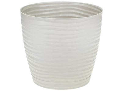 Кашпо Дюна 3л d180мм с поддоном, кремовый