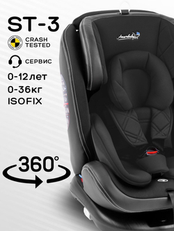 Автокресло детское AMAROBABY ST-3,Isofix класс D, группа 0+/1/2/3