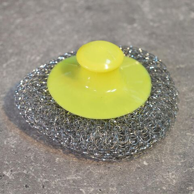 Мочалка для посуды металлическая с ручкой