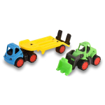 Пластмассовая игрушечная машина Toy Bibib "Эвакуатор с трактором" (35*12*19 см), сетка