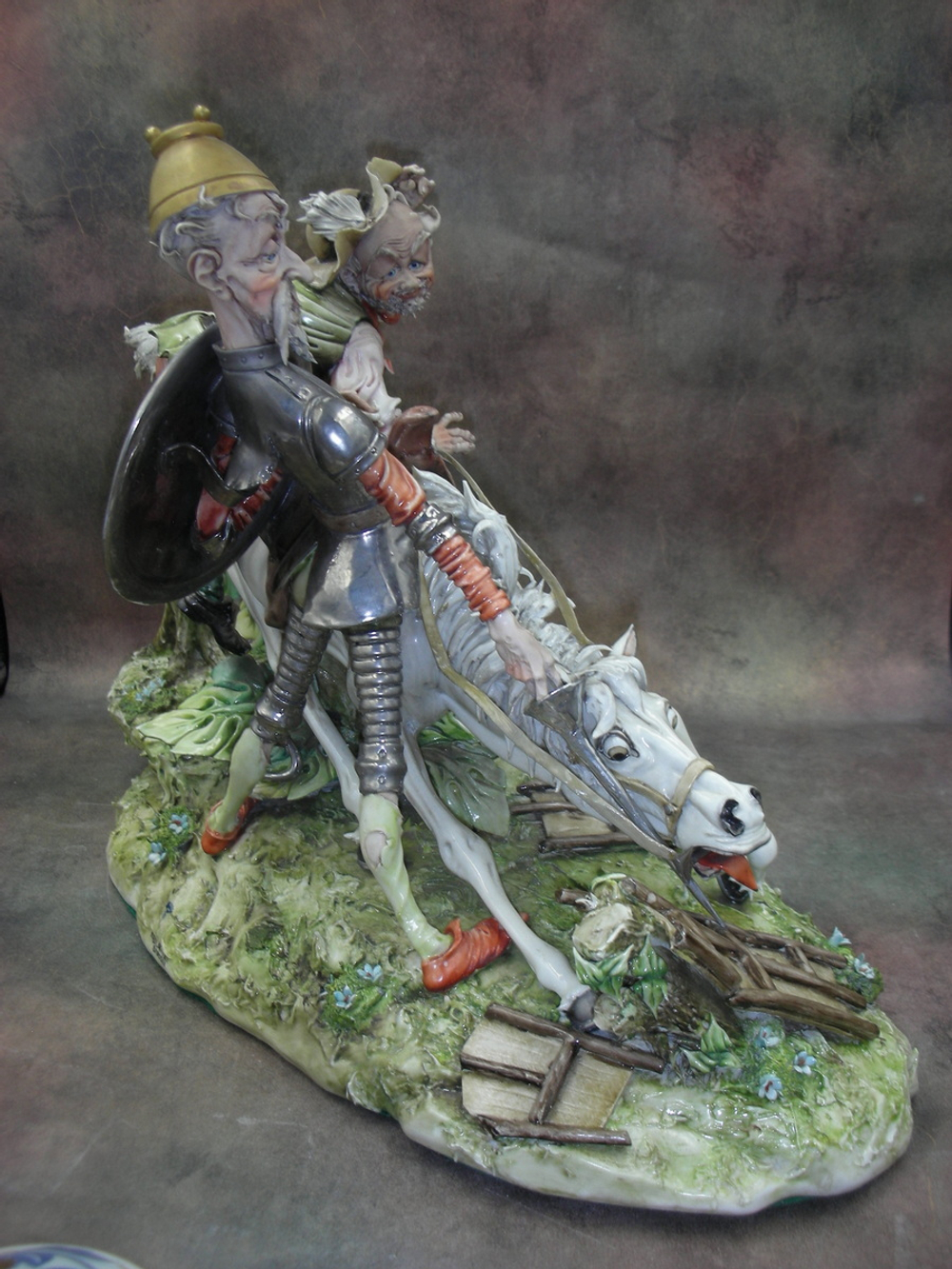 Статуэтка. Фарфор. Дон Кихот и Санчо Панса. Capodimonte. Италия