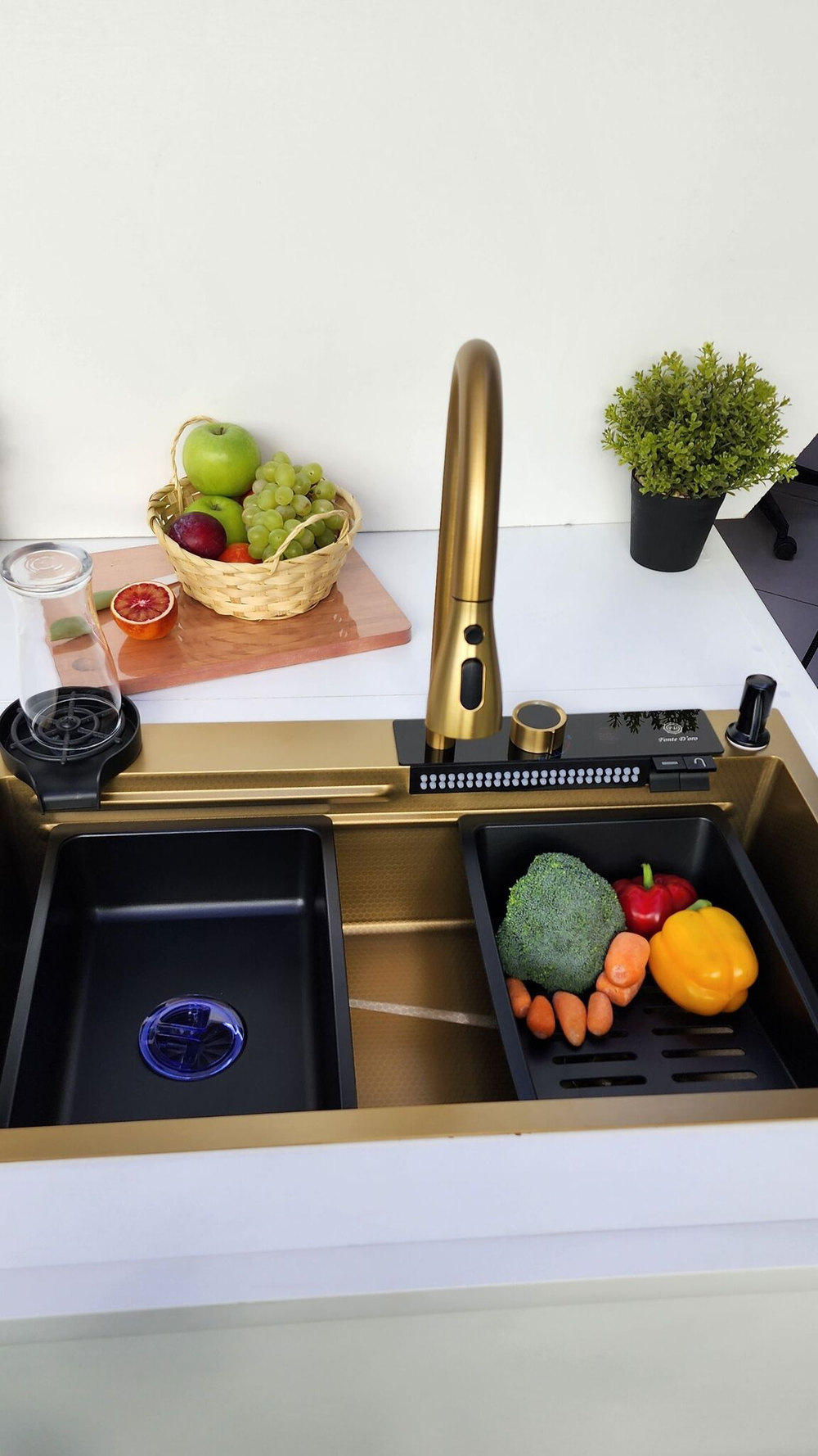 Многофункциональная кухонная мойка из нержавеющей стали BZ9953QH цвета Графит