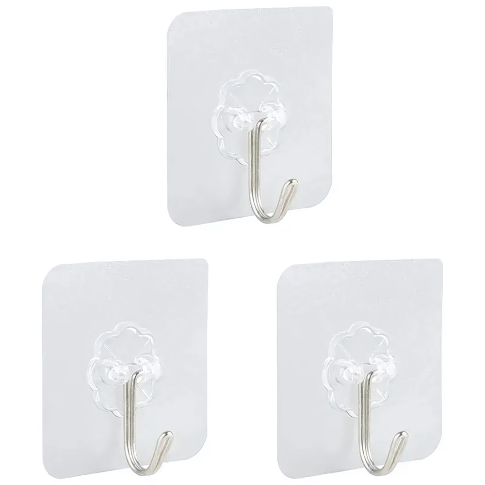 Набор из 3 крючков, Фигурные, Самоклеющиеся, пластмасса