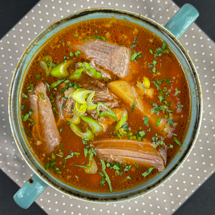 Борщ домашний из телятины