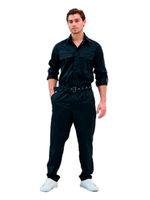 Комбинезон медицинский мужской Dr. Nice с поясом с пряжкой, черный, 50