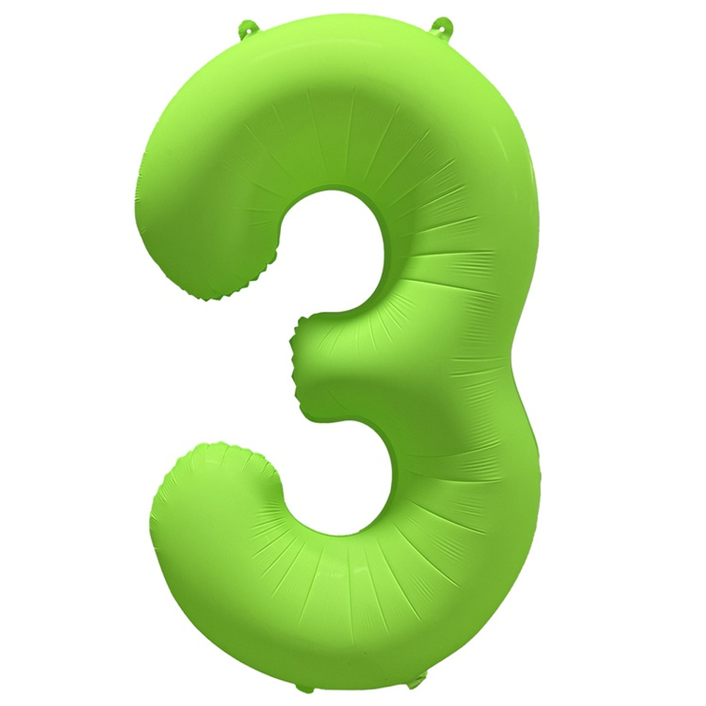 Шар фольгированный Цифра 3 101 см (Зеленый)