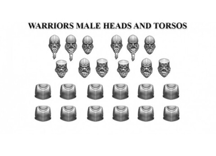 FWSRAC02       Warriors male heads and torsos