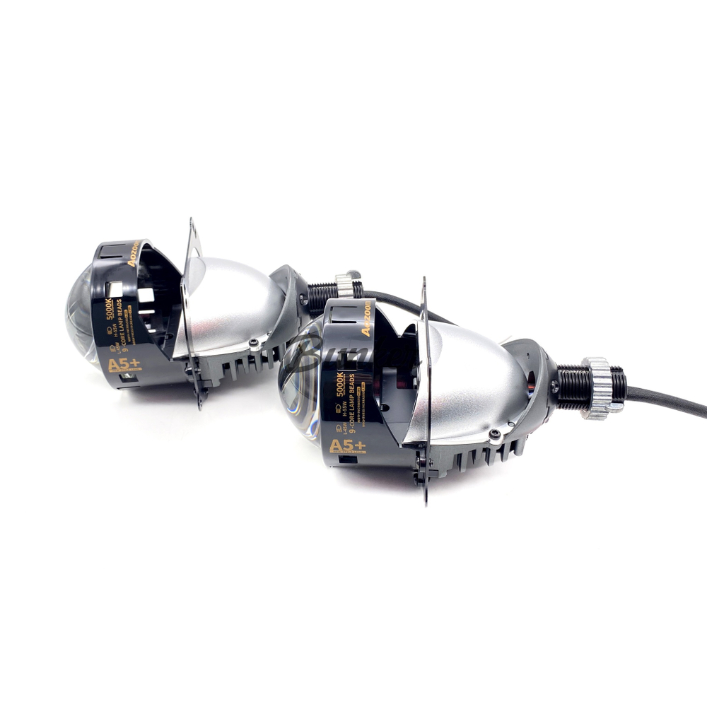 Bi-Led линзы Aozoom A5+,3" встроенный драйвер, съемные болты под гайку