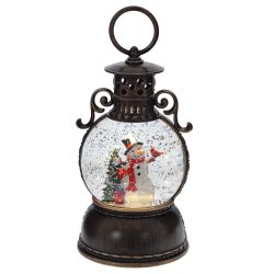 GAEM Изделие декоративное "Фонарь" (подсвет, муз, вьюга, 3хААА н/п +USB), D 10 см, L11 W11 H24 см