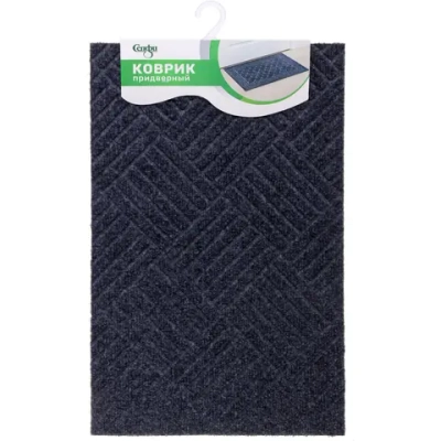 Коврик придверный 38*58см»Геометрия» серый