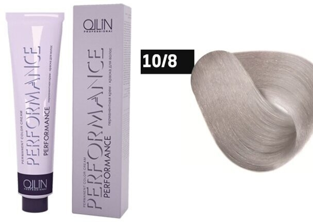 OLLIN PERFORMANCE 10/8 светлый блондин жемчужный 60мл Перманентная крем-краска для волос