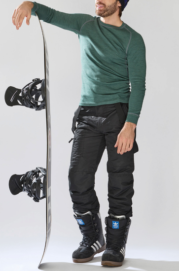 Термобелье мужское комплект Norveg  Sport Wool  30SWMSRU-092, зеленый меланж