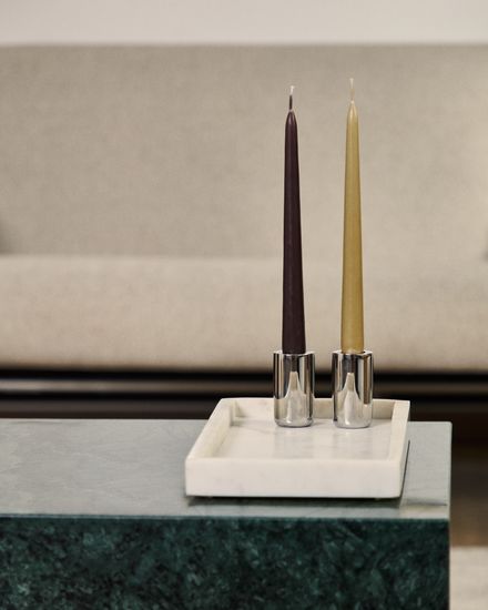 Поднос Serela из белого мрамора 35 x 18 см