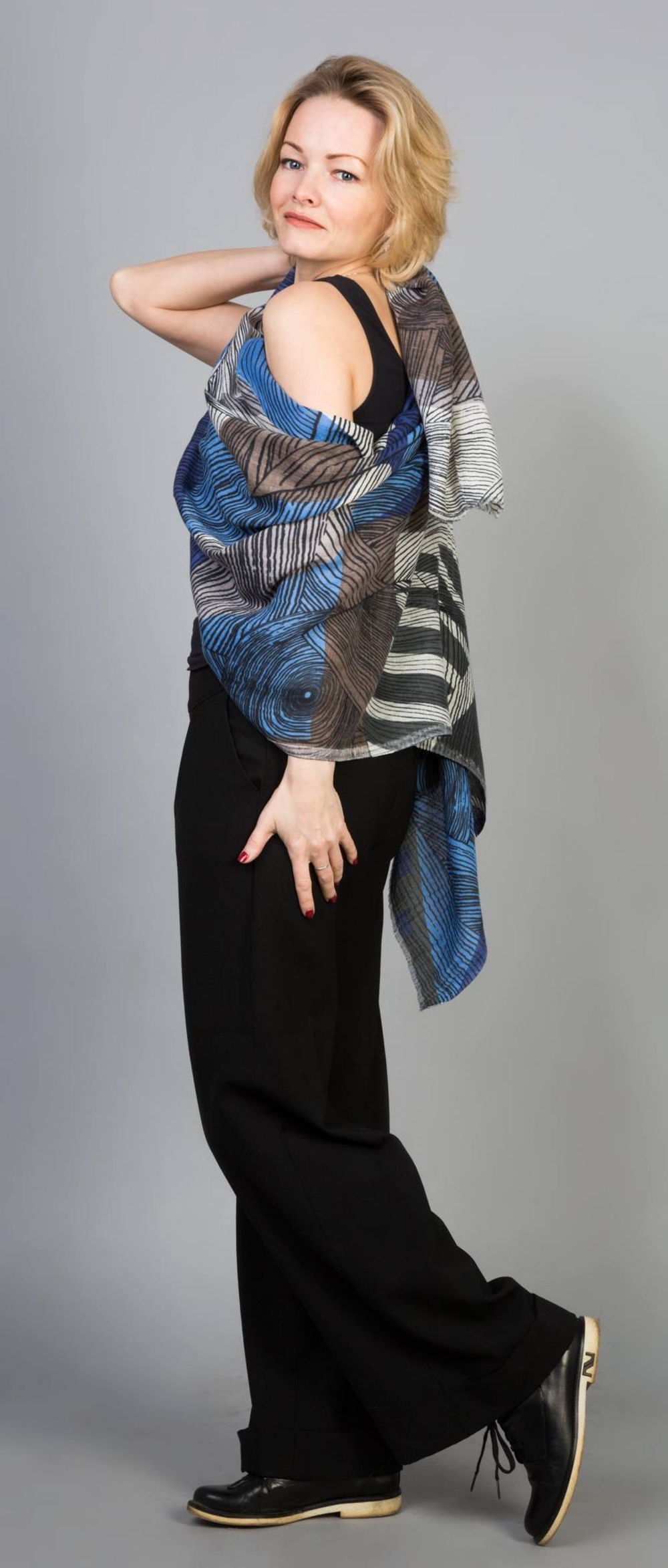 Шарф 70X200 Petrusse Aso Blue Франция