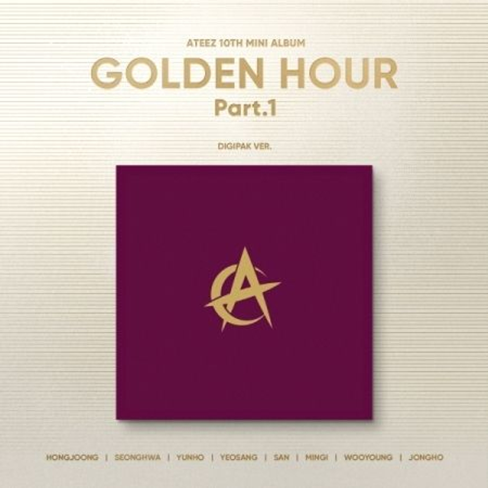 Альбом ATEEZ - GOLDEN HOUR : Part.1 10th Mini Album DIGIPAK 8 Version SET