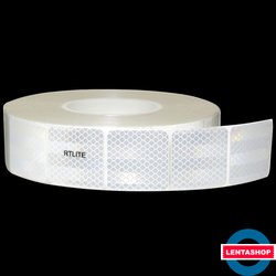 Белая сегментированная светоотражающая лента 104R для контурной маркировки 50 мм х 50 м