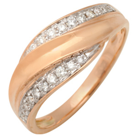 Кольцо с бриллиантом Красное Золото 585 пробы GL-LRL73087LS