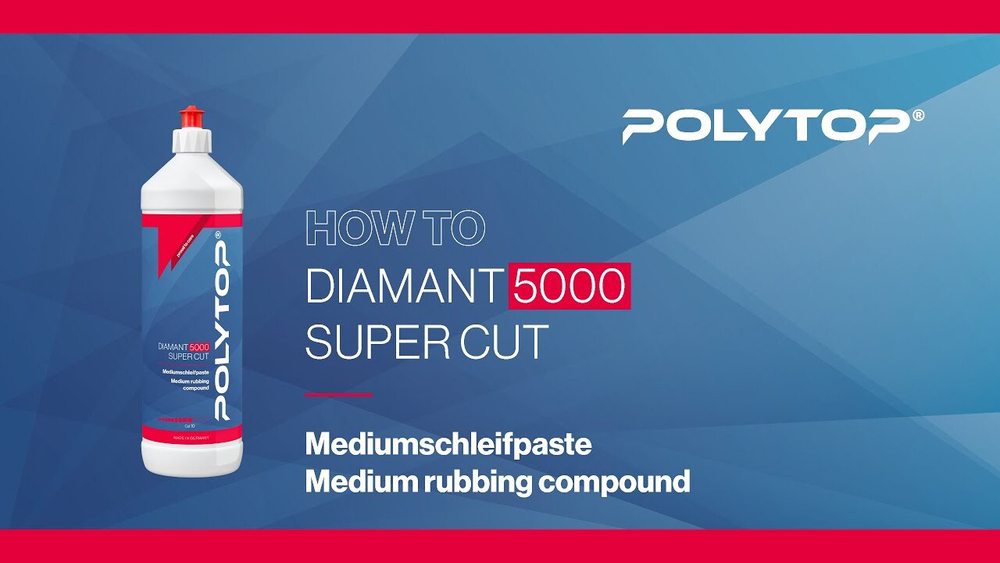 POLYTOP Diamant 5000 Super Cut - Среднеабразивная (одношаговая) полировальная паста (P3000), 1L