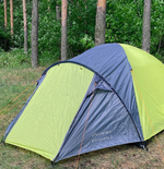 Палатка Virtey Discovery-3 (105+210)х210х130см 3чел 1200мм вес 3.5кг