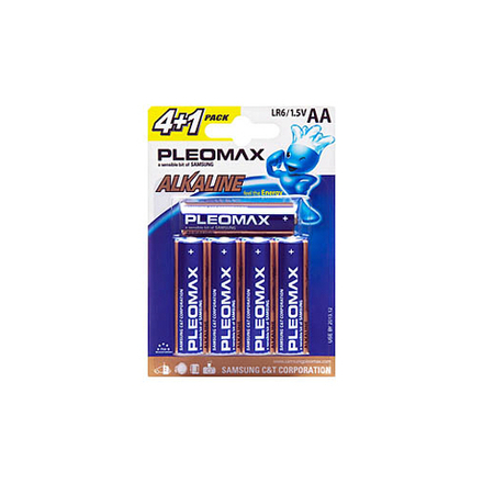 Батарейки Pleomax LR6-4+1BL Alkaline