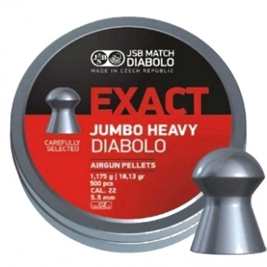Пули JSB EXACT JUMBO HEAVY DIABOLO 1.175 г 5,5 мм 500 шт