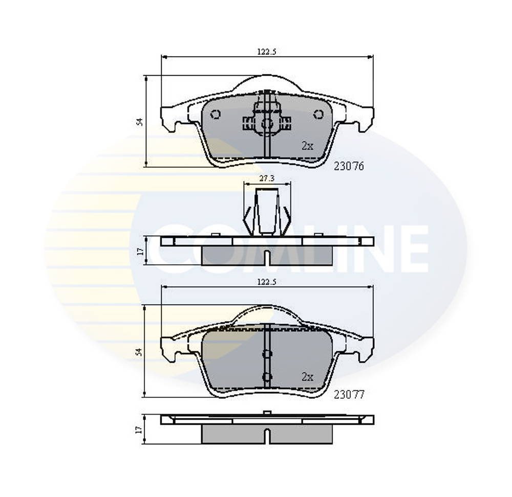 COMLINE - CBP0729-CML - Brake Pad Set, disc brake