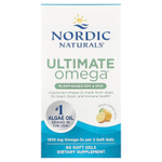 Nordic Naturals, Ultimate Omega®, растительные ЭПК и ДГК, со вкусом лимона, 60 капсул (605 мг в 1 капсуле)