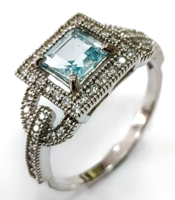 Ювелирное кольцо из серебра 925 пробы,вставка топаз,фианиты,размер 18