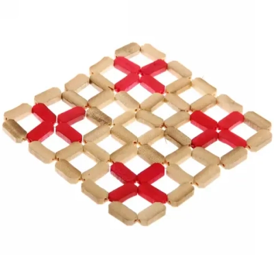 Подставка под горячее бамбуковая «Цветы» 15*15см