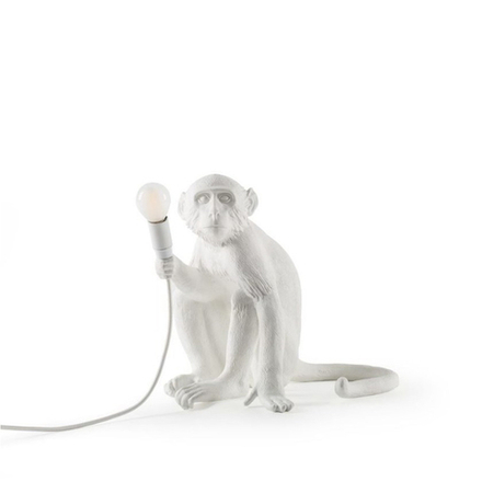 Настольный дизайнерский светильник  Monkey by Seletti (белый)