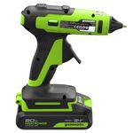 Пистолет клеевой акк. Greenworks G24GLG, 24V, 150°С, нагрев 90 сек, стержни 11 мм, антикапля,1х2Ач,ЗУ,кор (3502207CUA)