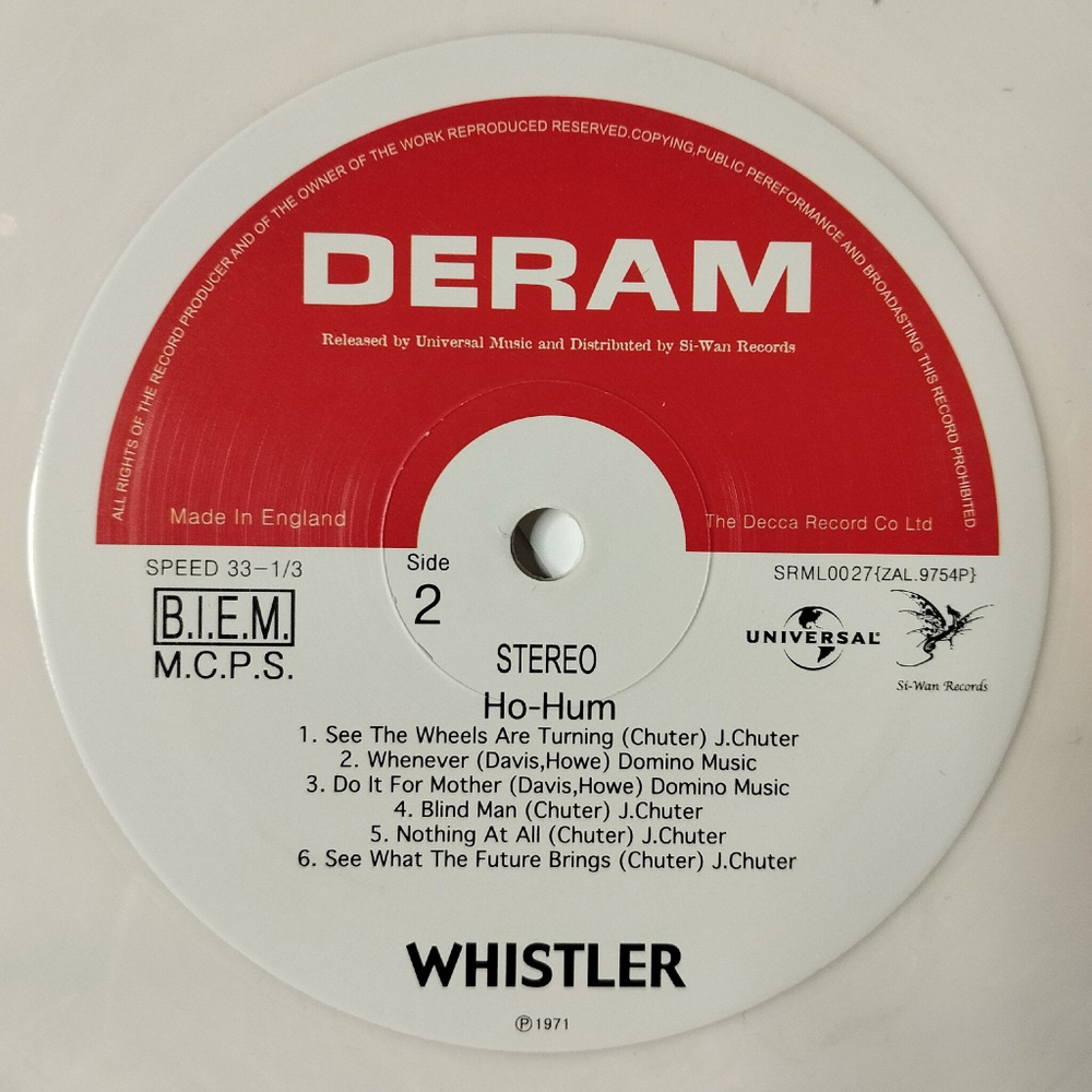 Винтажная виниловая пластинка LP Whistler Ho Hum (South Korea 2005)