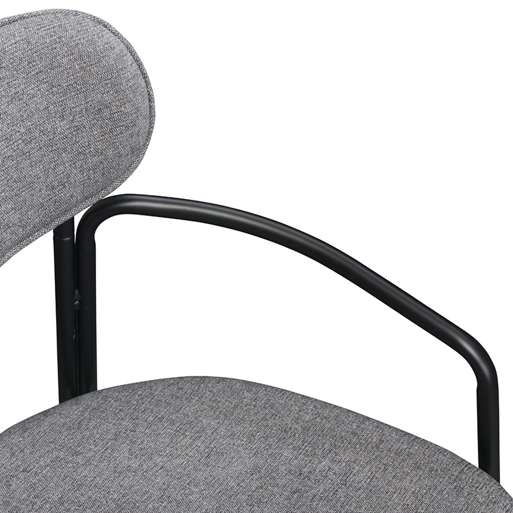 Стул LATITUDE Ror, Round, рогожка, черный/серый