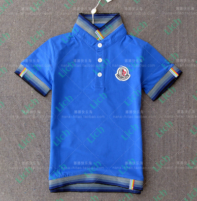 Футболка-поло однотонная с контрастной окантовкой и логотипом