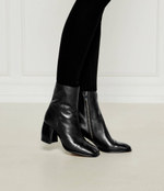 Кожаные ботильоны на каблуке Michael Kors - черный(40F4MDME5L)