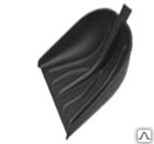 Лопата снеговая пласт.  410*430  ''Купец-2''  чёрная с ал. планкой, б/черенка (d=32)/13761