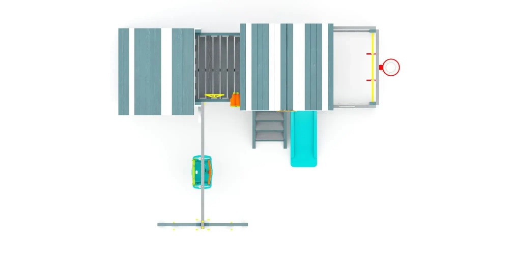 Деревянная игровая площадка для малышей Baby play 12 (Индиго)