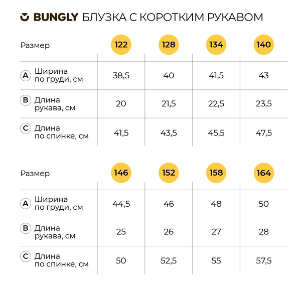 Блузка с коротким рукавом для девочки 