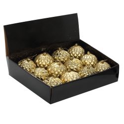 GAEM Набор из 12шт Украшение новогоднее Шар "Золотая сетка", D8 см, L35 W29 H9 см