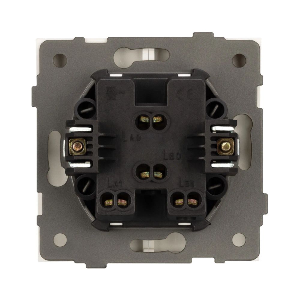 Механизм выключателя двухклавишный непроходной SWT-TENDO-MK02-SFPL-GD (230V, 10A) (Arlight, Матовый песочный) 054545