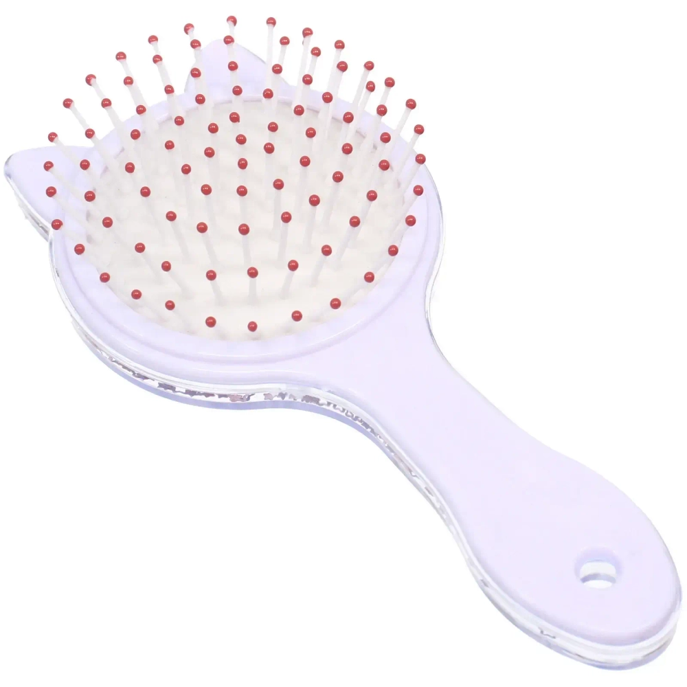 Расческа массажная детская «БАЛЕРИНЫ», блестки, микс 4 дизайна, 17,5*5,2см (пакет с подвесом)