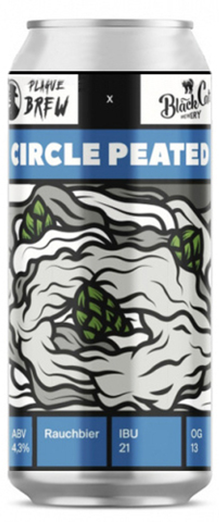 Пиво Блэк Кэт Серкал Питед / Black Cat Circle Peated 0.45 - банка