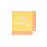 Салфетки маленькие цветные "Happy Birthday" 16 шт.